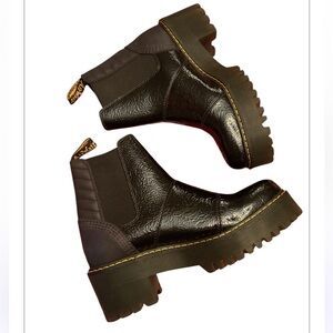 Dr. Martens Rosalie Patent Leather Chelsea Boots Black Women’s, Size 9